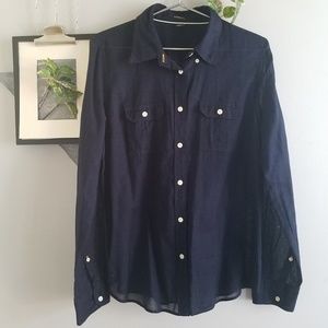 J. Crew Slim Fit Light Weight Button Up Shirt L